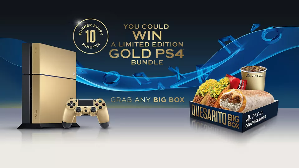 Limited Edition Gold Playstation 4 Bundle Only At Taco Bell