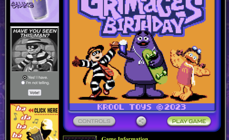 McDonald’s Releases Grimace’s Birthday For PC, Mobile, & Game Boy Color In Celebration Of Mascot’s 52nd Birthday