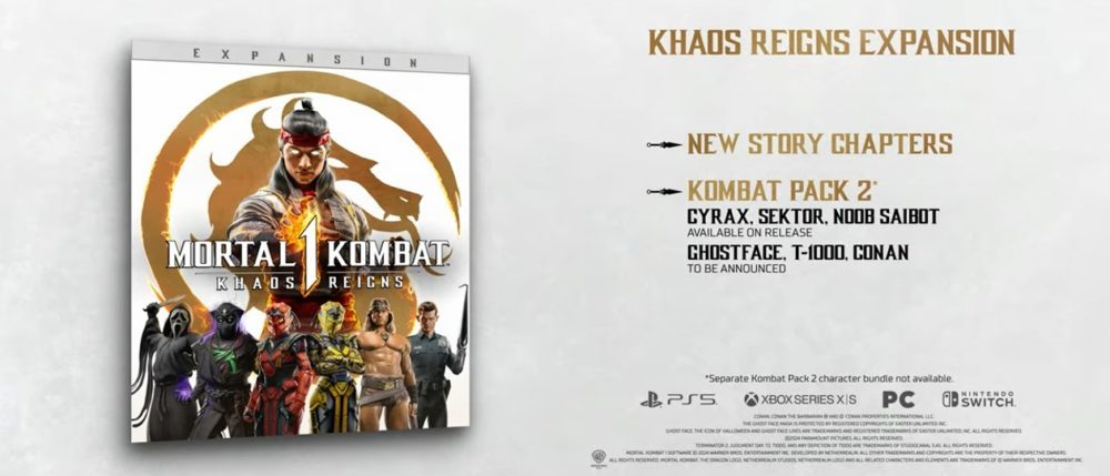 Mortal Kombat 1: Khaos Reigns Announced at SDCC, Featuring Many More DLC Kharacters