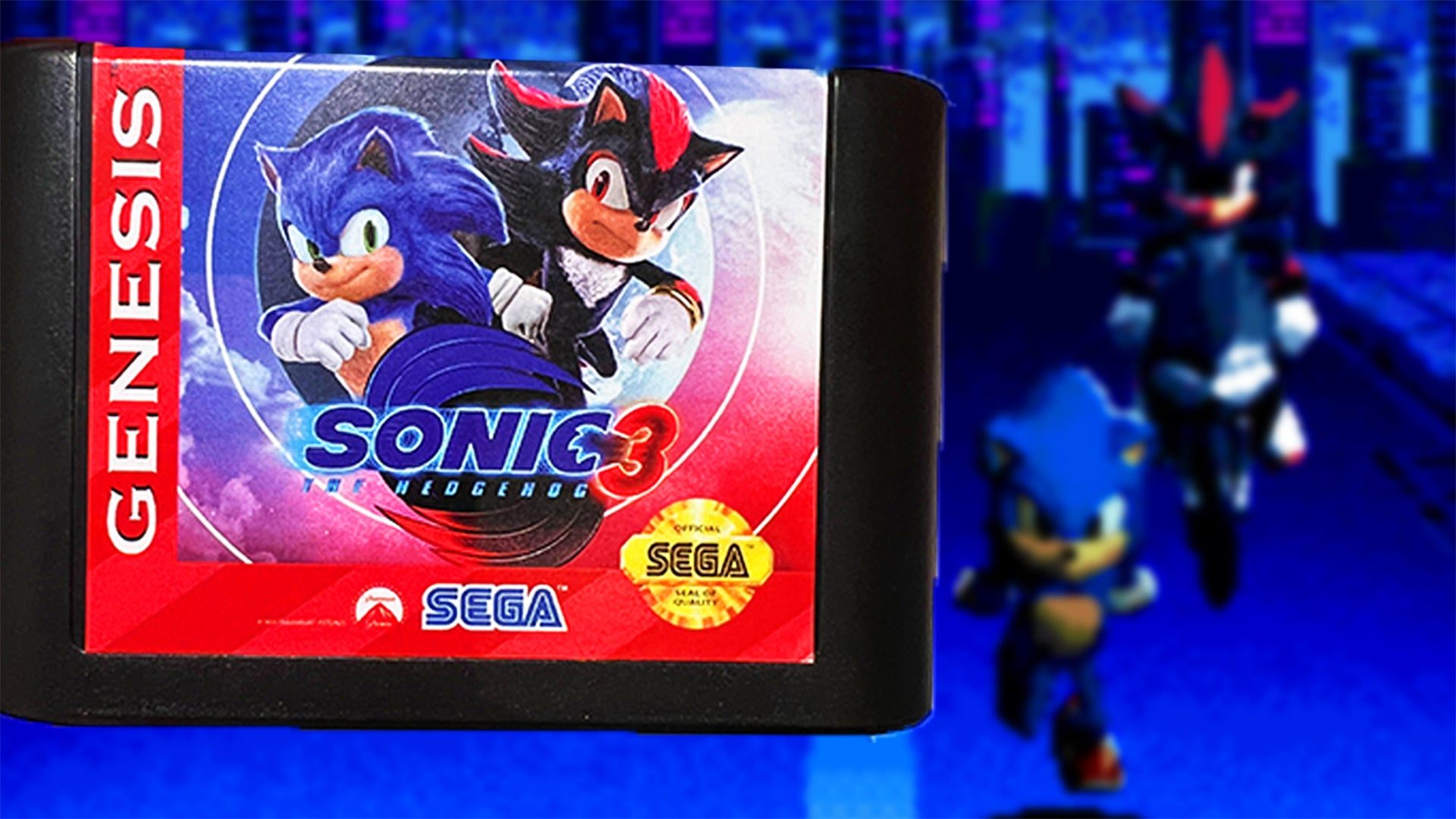 Paramount Shares A Sega Genesis Cartridge To Promote Sonic The Hedgehog 3 Film