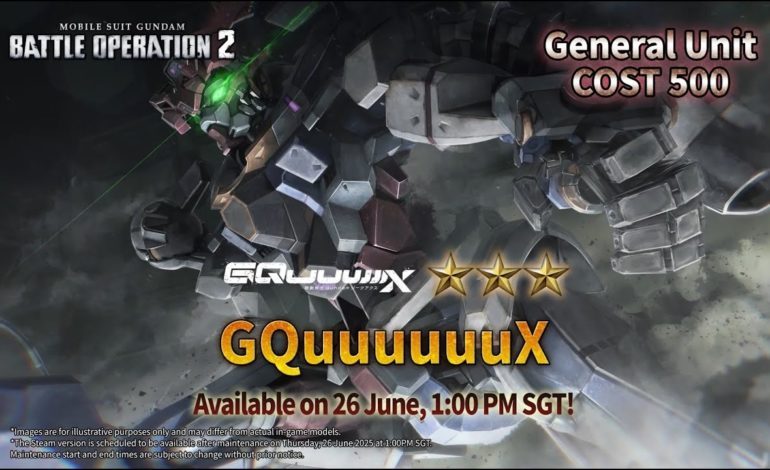 The Gundam QuuuuuuX is Coming to Gundam Battle Operation 2 to Align with  Mobile Suit Gundam GQuuuuuuX’s Finale