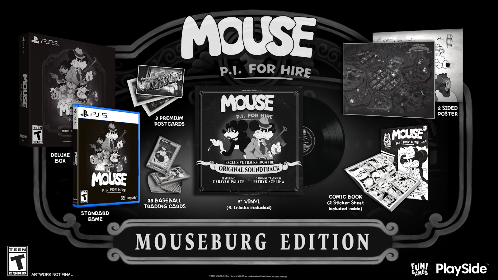 Playside Studios and Fumi Games Reveal New Information about Editions of Mouse P.I. For Hire