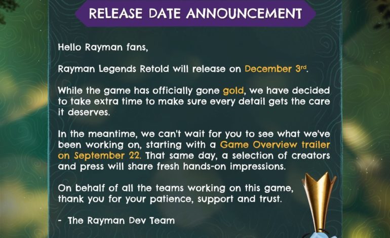 Rayman Legends Retold Delayed To December 3
