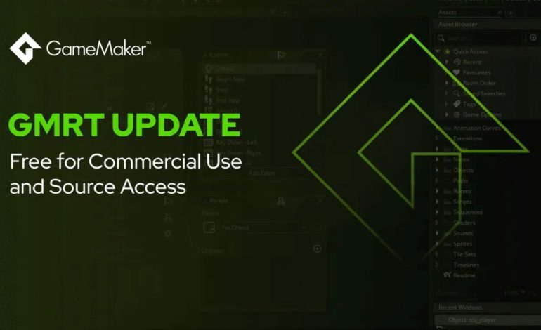 GameMaker Will Make Its New GMRT Runtime Free for Commercial Games in 2027